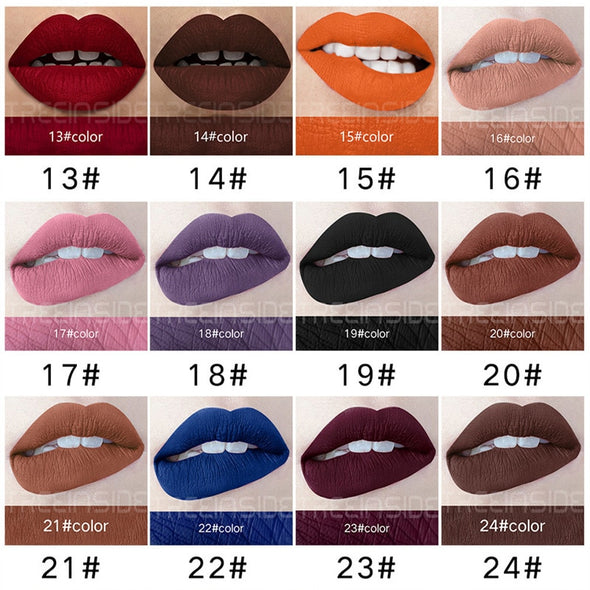 24 Colour Matte Waterproof Lipstick